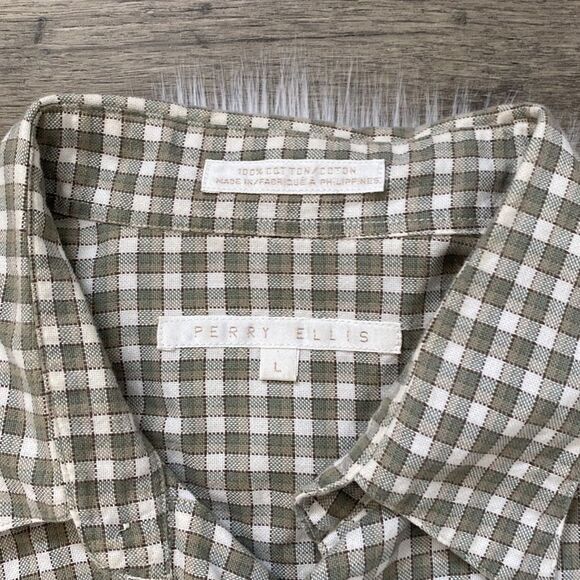 MENS PERRY ELLIS SHIRT SIZE LARGE - Picture 3 of 3